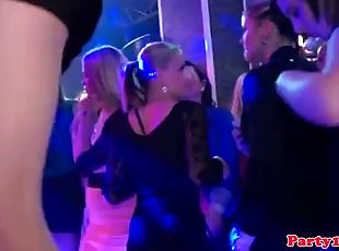 Eurosex party babes go crazy on the dancefloor